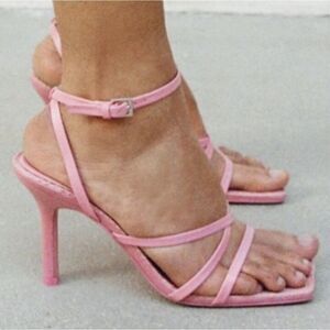 BRAND NEW ZARA SQUARE TOE MULTI-STRAP SANDAL